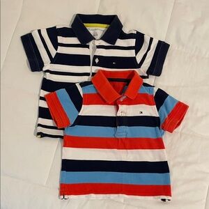 Tommy Hilfiger Kids Polo Shirts - Navy White, and Orange, White and Light Blue
